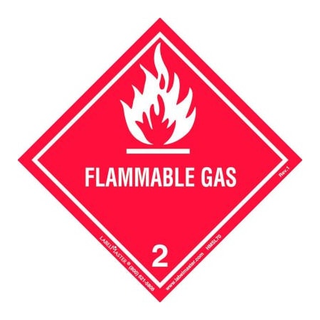 American Labelmark Co LabelMaster HMSL70 Flammable Gas Label, Worded, PVC-Free Film, 500/Roll HMSL70